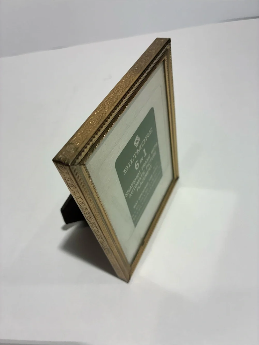 Vintage Biltmore 6-in-1 Snapshot Frame Gold Tone Beaded Edge Multi Photo